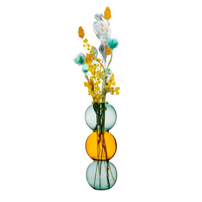 Brosolicate Glass Triple Bubble Vase - 3 Colours