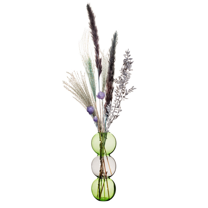 Brosolicate Glass Triple Bubble Vase - 3 Colours