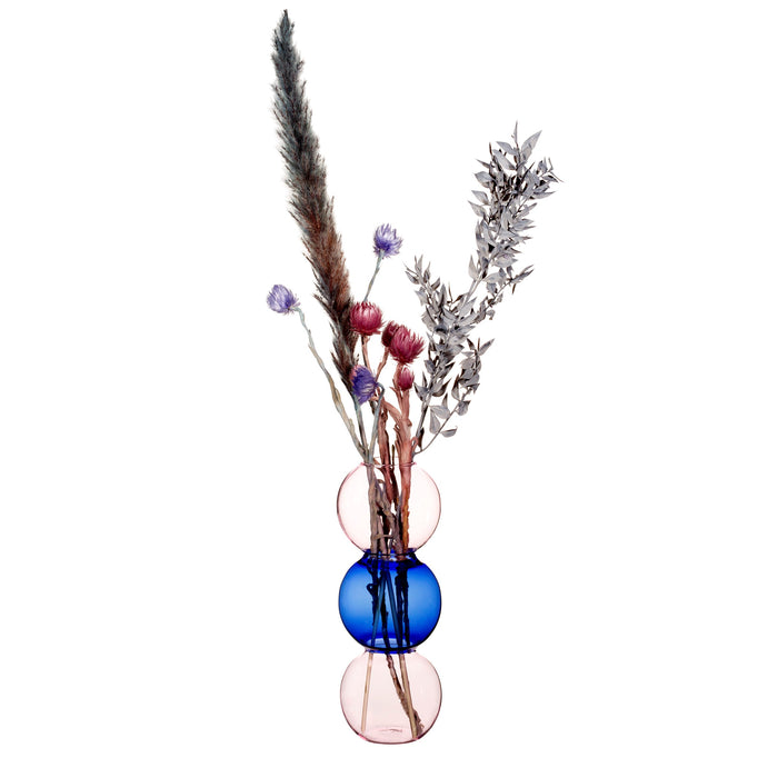 Brosolicate Glass Triple Bubble Vase - 3 Colours