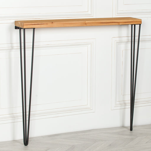 Rustic Wooden Hairpin Hall Console Table - 92cm - Modern Home Interiors