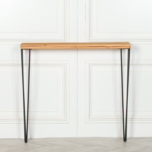 Rustic Wooden Hairpin Hall Console Table - 92cm - Modern Home Interiors