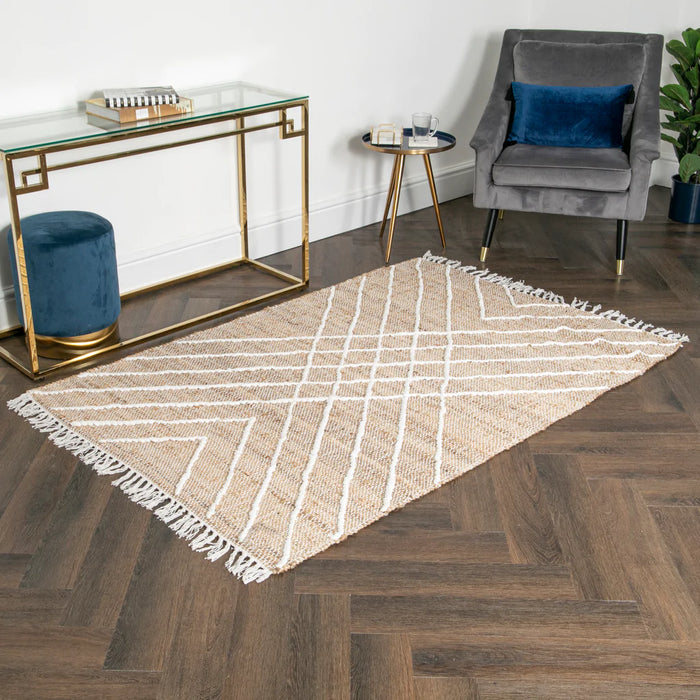 Cross Textured Jute Rug (3 Sizes)