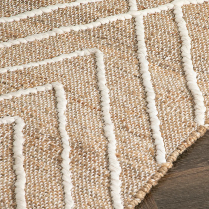 Cross Textured Jute Runner Rug (60 x 230cm)