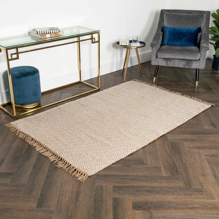 Geometric Jute & Cotton Rug (3 Sizes)