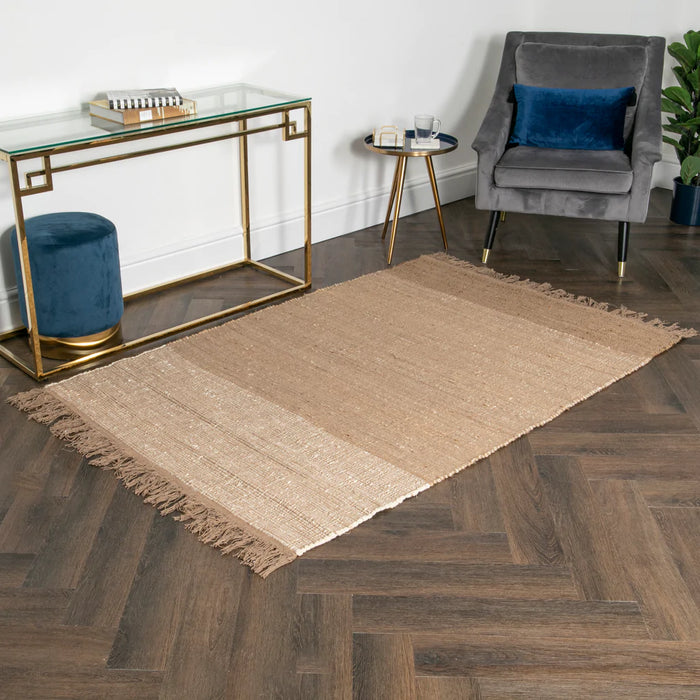 Natural Tones Jute & Cotton Rug (3 Sizes)