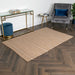 Woven Stripe Jute and Cotton Rug (3 Sizes) - Modern Home Interiors