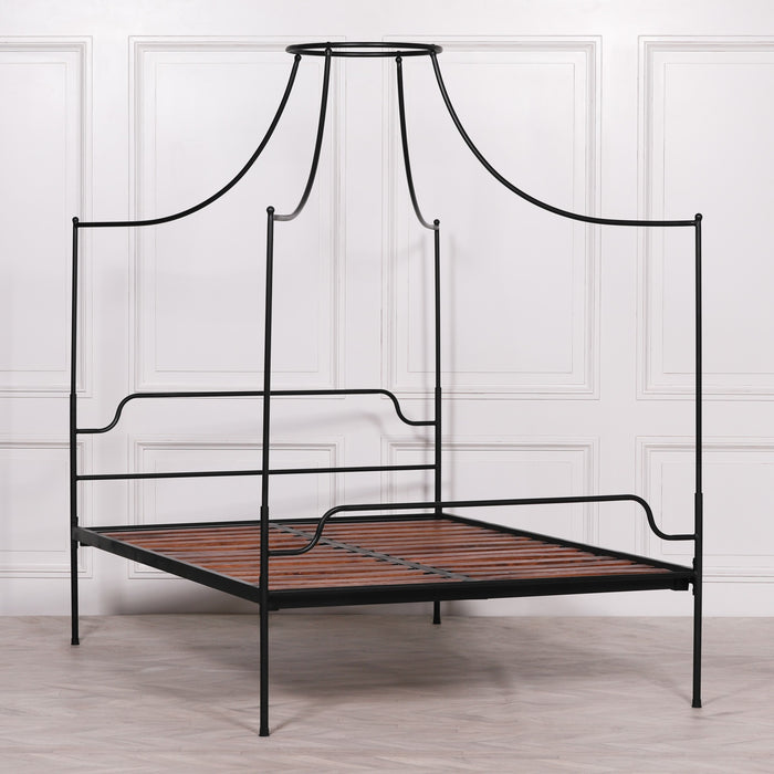 Black Iron 5'0" King Size Poster Bed Frame - Modern Home Interiors