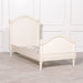 Aged Mahogany Wood Ivory Single Bed Frame - Modern Home Interiors