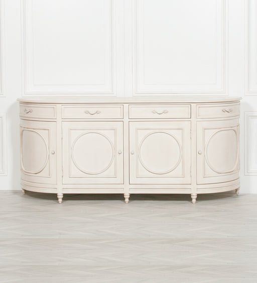 Aged Ivory Mahogany Wood Sideboard - Modern Home Interiors