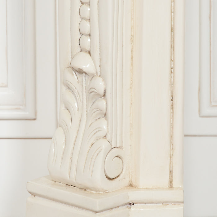 Aged Ivory Carved Fire Surround