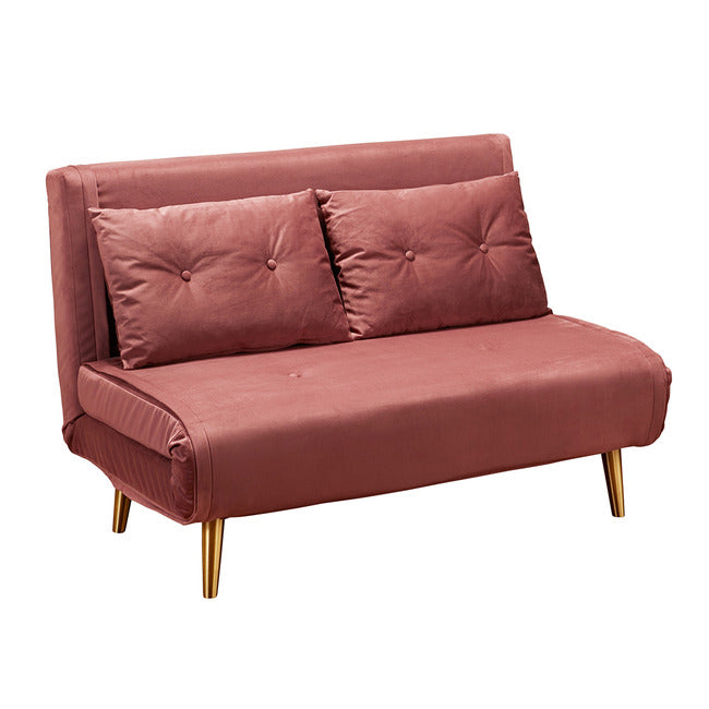 Madison Plush Velvet Sofa Bed - Pink