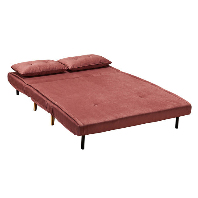 Madison Plush Velvet Sofa Bed - Pink