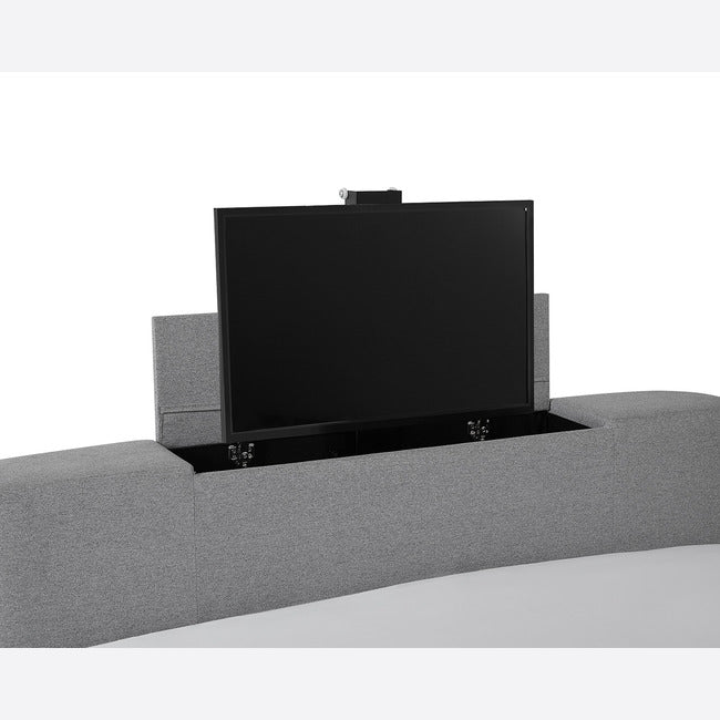 Mayfair Grey Fabric TV Bed Frame