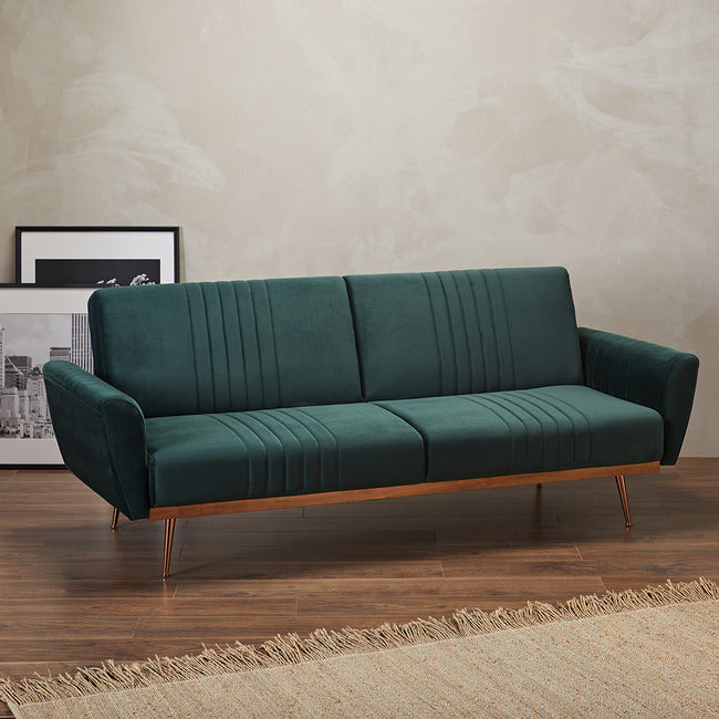 Nico Green Velvet Sofa