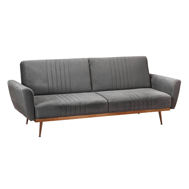 Nico Grey Velvet Sofa