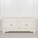 Distressed Aged White Brush Painted Classical Sideboard - 200cm - Modern Home Interiors