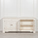 Distressed Aged White Brush Painted Classical Sideboard - 200cm - Modern Home Interiors