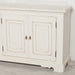 Distressed Aged White Brush Painted Classical Sideboard - 200cm - Modern Home Interiors