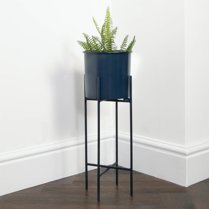 Stilts Navy Blue Plant Holder