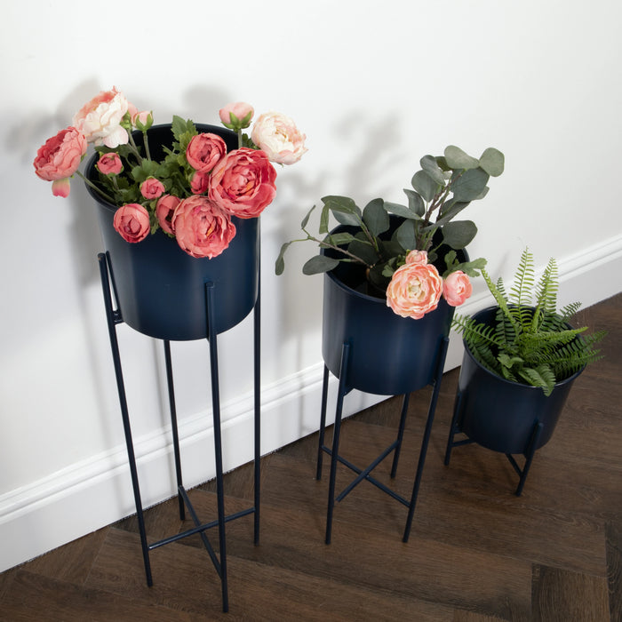 Stilts Navy Blue Plant Holder