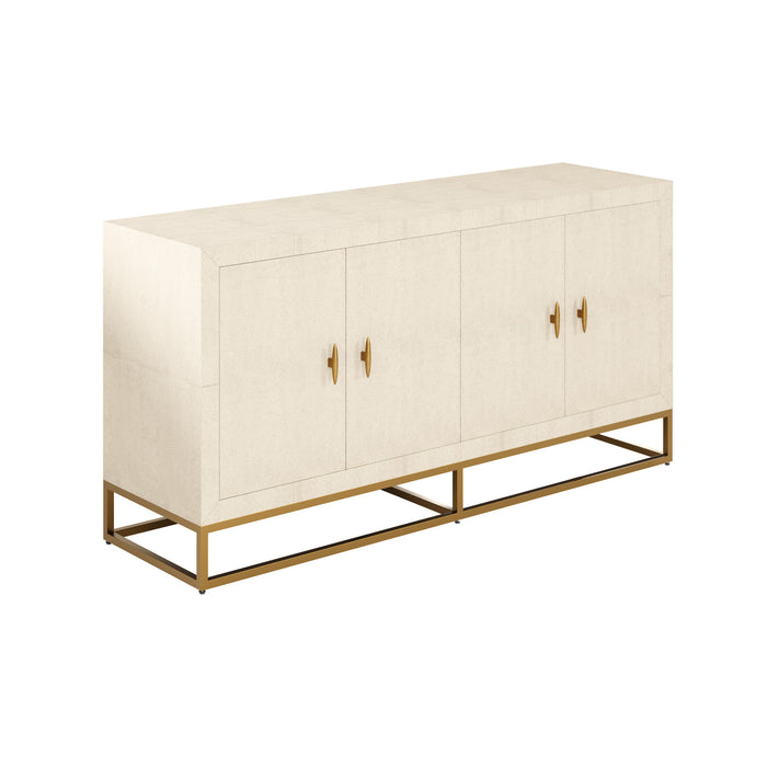 Hampton 4 Door Sideboard with Chrome Trim