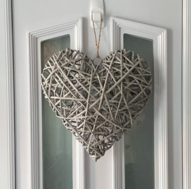 Hanging Woven Wicker Heart