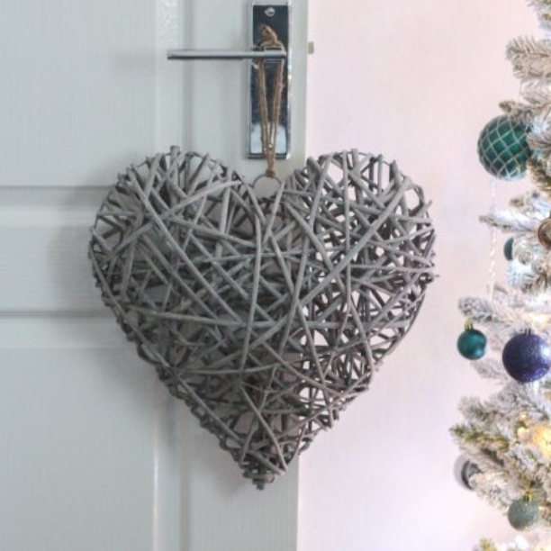 Hanging Woven Wicker Heart