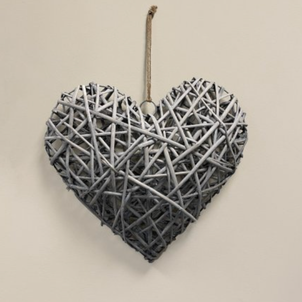 Hanging Woven Wicker Heart