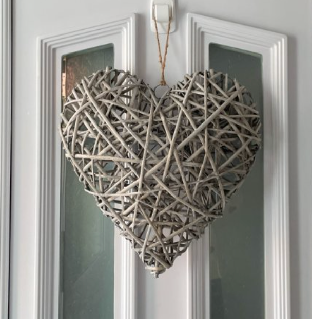 Hanging Woven Wicker Heart