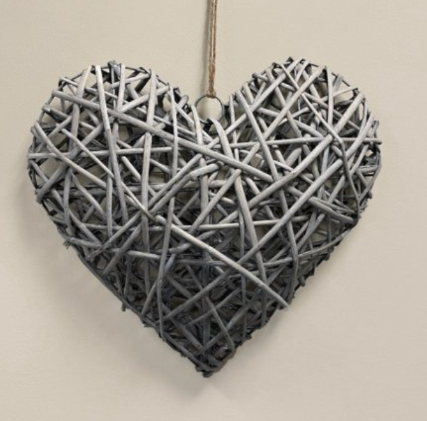 Hanging Woven Wicker Heart