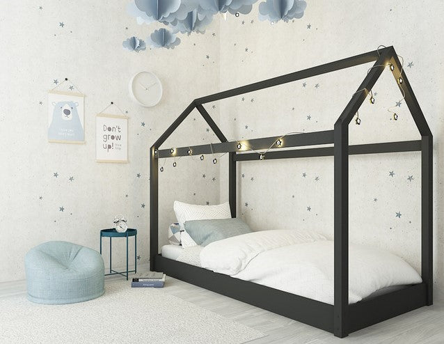 Hickory Children's Bedroom House Shaped Bed Frame