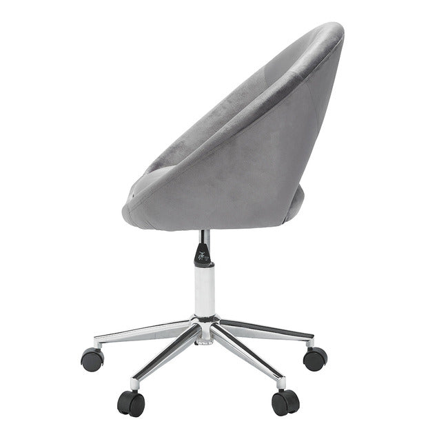 Skylar Grey Velvet Office Chair