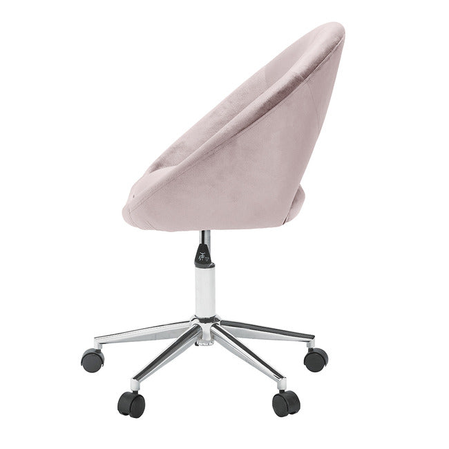 Skylar Pink Velvet Office Chair