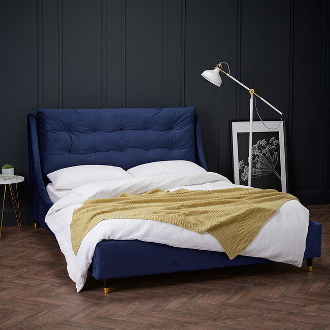 Sloane Velvet Padded Bed Frame