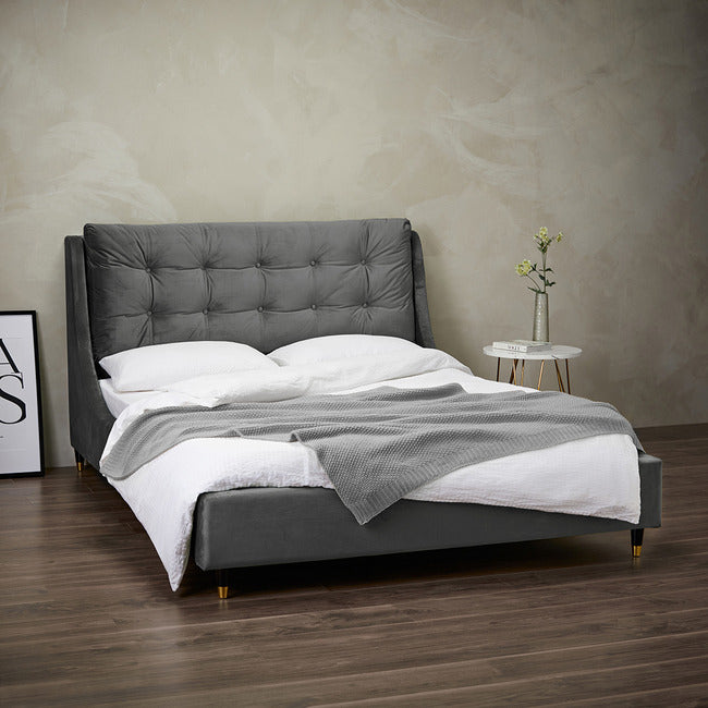 Sloane Velvet Padded Bed Frame