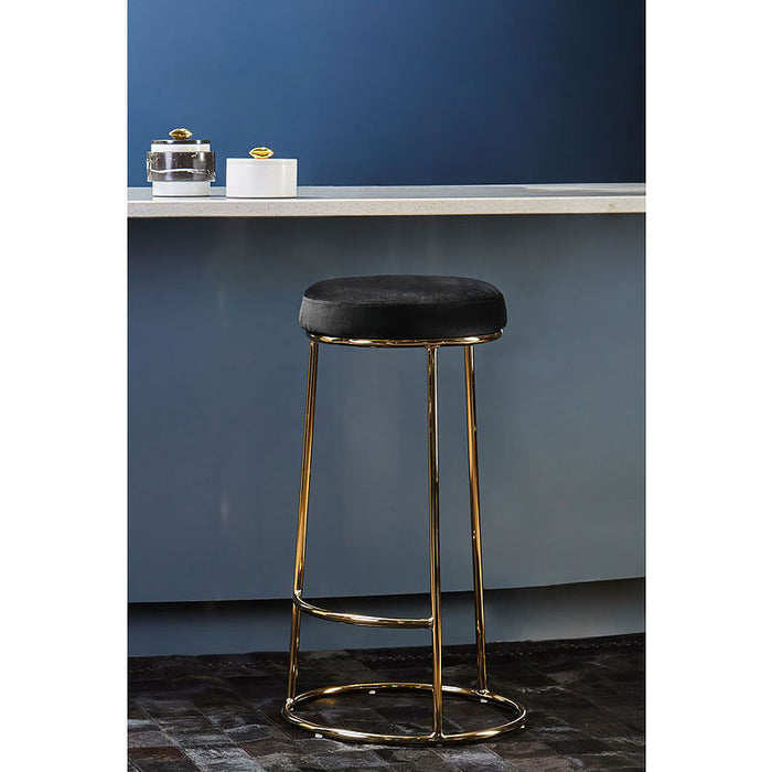 Black Velvet Tall Bar Stool