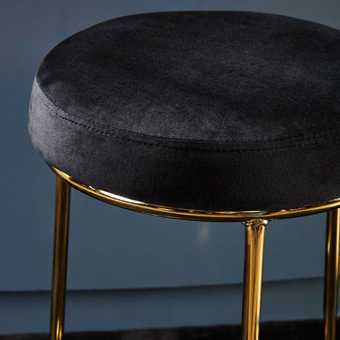 Black Velvet Tall Bar Stool