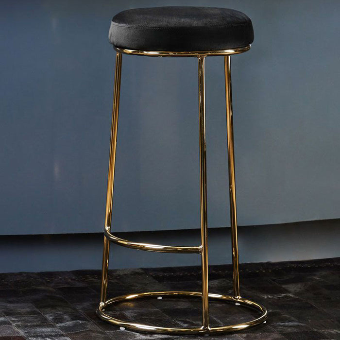 Black Velvet Tall Bar Stool