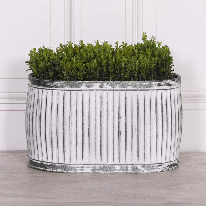 Dolly Tub Oval Metal Planter