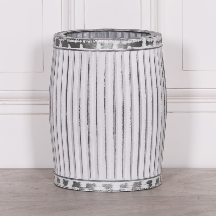 Round Dolly Tub Metal Planter