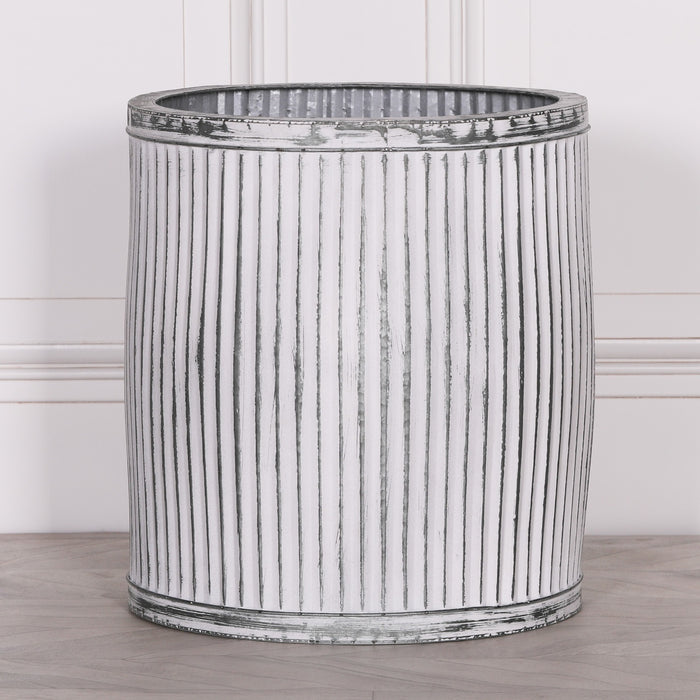 Round Dolly Tub Metal Planter