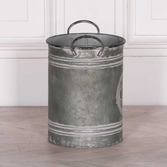 Metal Embossed Planter with Handles