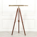 Brass Plated Telescope on Wooden Stand - Modern Home Interiors