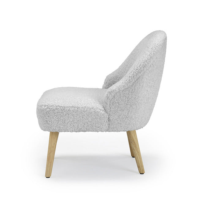 Ted Cloud Bobble Boucle Chair Grey / White