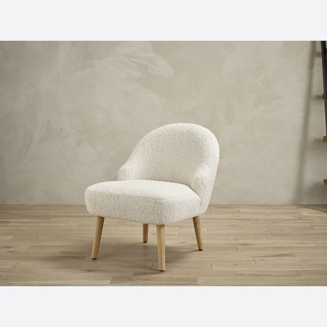 Ted Cloud Bobble Boucle Chair Grey / White