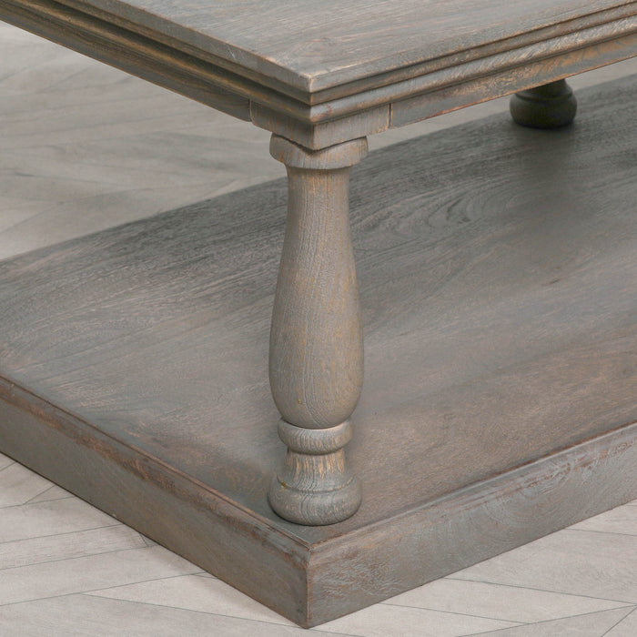 Rustic Column White Cedar Coffee Table