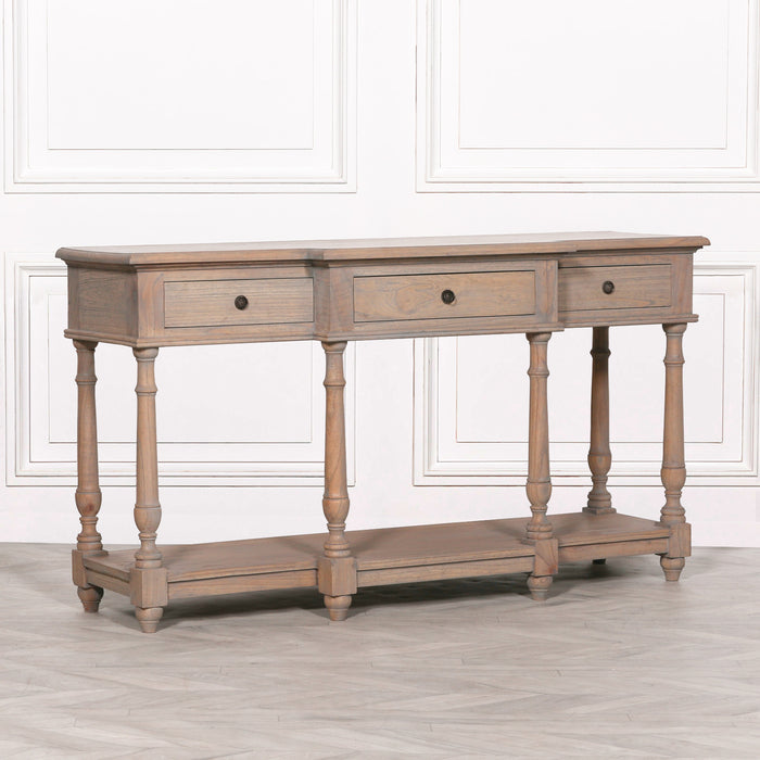 Rustic Wooden Breakfront Console Table 152cm