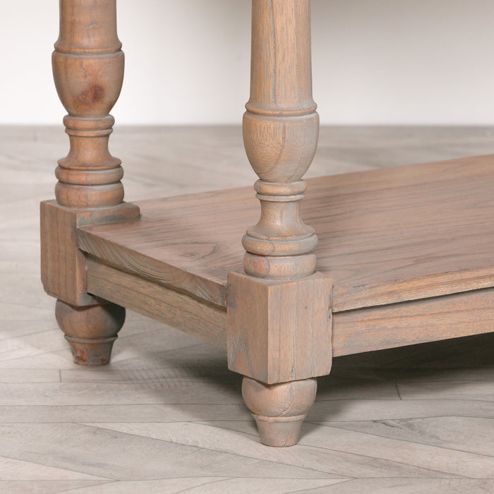 Rustic Wooden Breakfront Console Table 152cm