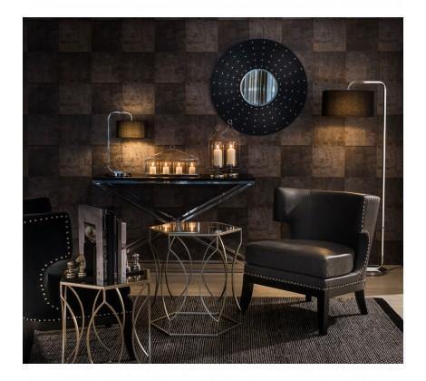 Kensington Black Velvet Townhouse Chair - Modern Home Interiors