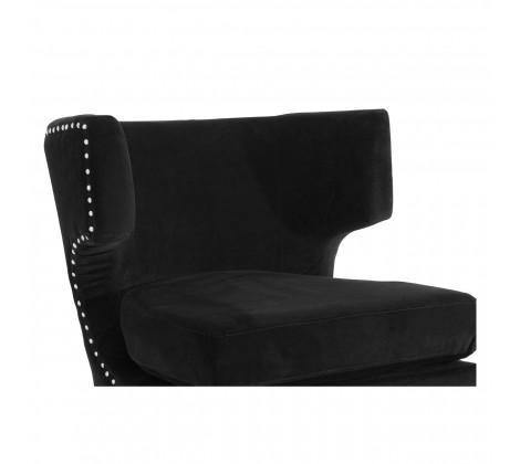 Kensington Black Velvet Townhouse Chair - Modern Home Interiors